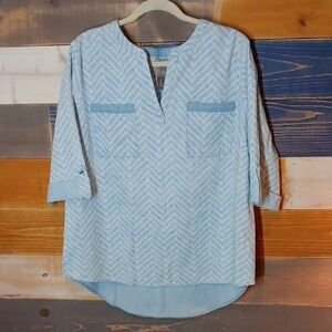 Chico's Chambray Top NWT 2 Indigo